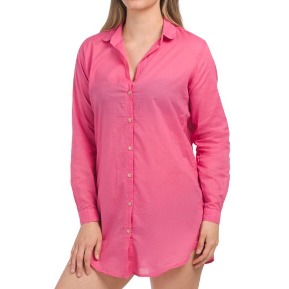 TOP VIX SWIMWEAR Brazil Made Solid Juliana Short Cover-up Top 100% cotton 266tn - Picture 1 of 2